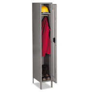 Tennsco wholesale. Single Tier Locker With Legs, 12w X 18d X 78h, Medium Gray. HSD Wholesale: Janitorial Supplies, Breakroom Supplies, Office Supplies.