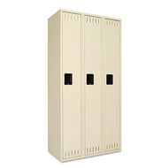 Tennsco wholesale. Single Tier Locker, Three Units36w X 18d X 72h, Sand. HSD Wholesale: Janitorial Supplies, Breakroom Supplies, Office Supplies.