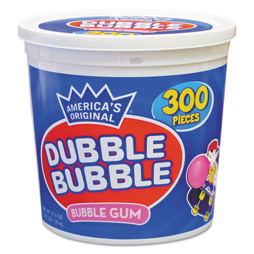 Dubble Bubble wholesale. Bubble Gum, Original Pink, 300-tub. HSD Wholesale: Janitorial Supplies, Breakroom Supplies, Office Supplies.