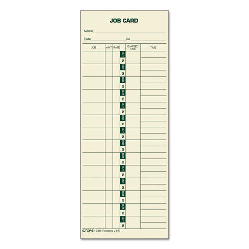 TOPS™ wholesale. TOPS Job Card For Cincinnati-lathem-simplex, 1 Side, 3 1-2 X 9, 500-box. HSD Wholesale: Janitorial Supplies, Breakroom Supplies, Office Supplies.