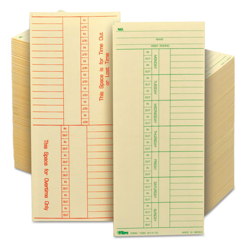 TOPS™ wholesale. TOPS Time Card For Cincinnati, Named Days, Two-sided, 3 3-8 X 8 1-4, 500-box. HSD Wholesale: Janitorial Supplies, Breakroom Supplies, Office Supplies.