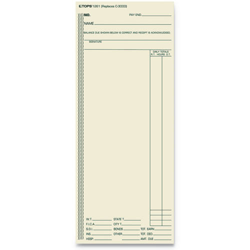 TOPS™ wholesale. TOPS Acroprint-amano-cincinnati-lathem Time Card, Weekly, 3 3-8 X 8 1-4, 500-box. HSD Wholesale: Janitorial Supplies, Breakroom Supplies, Office Supplies.