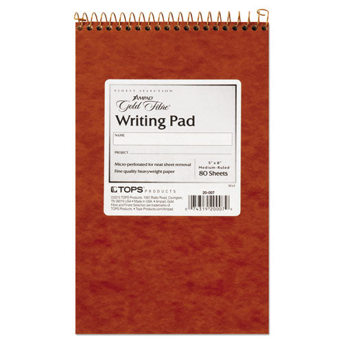 Ampad® wholesale. Gold Fibre Retro Wirebound Writing Pads, 1 Subject, Medium-college Rule, Red Cover, 5 X 8, 80 Sheets. HSD Wholesale: Janitorial Supplies, Breakroom Supplies, Office Supplies.