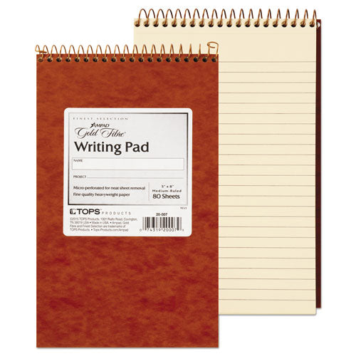 Ampad® wholesale. Gold Fibre Retro Wirebound Writing Pads, 1 Subject, Medium-college Rule, Red Cover, 5 X 8, 80 Sheets. HSD Wholesale: Janitorial Supplies, Breakroom Supplies, Office Supplies.