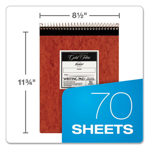 Ampad® wholesale. Gold Fibre Retro Wirebound Writing Pads, 1 Subject, Wide-legal Rule, Red Cover, 8.5 X 11.75, 70 Sheets. HSD Wholesale: Janitorial Supplies, Breakroom Supplies, Office Supplies.