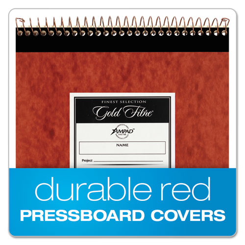 Ampad® wholesale. Gold Fibre Retro Wirebound Writing Pads, 1 Subject, Wide-legal Rule, Red Cover, 8.5 X 11.75, 70 Sheets. HSD Wholesale: Janitorial Supplies, Breakroom Supplies, Office Supplies.