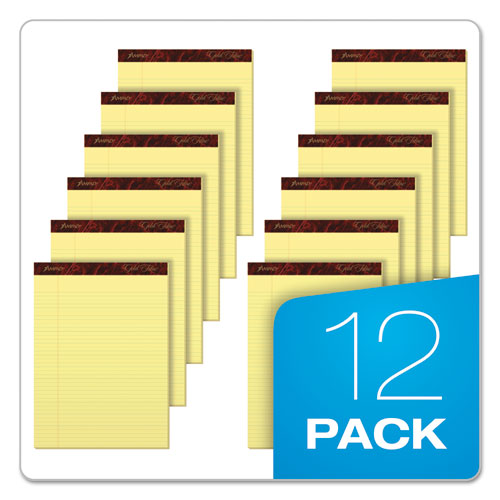 Ampad® wholesale. Gold Fibre Writing Pads, Narrow Rule, 8.5 X 11.75, Canary, 50 Sheets, Dozen. HSD Wholesale: Janitorial Supplies, Breakroom Supplies, Office Supplies.