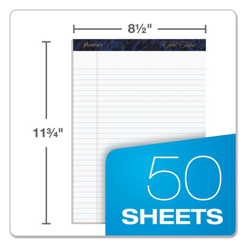 Ampad® wholesale. Gold Fibre Writing Pads, Wide-legal Rule, 8.5 X 11.75, White, 50 Sheets, Dozen. HSD Wholesale: Janitorial Supplies, Breakroom Supplies, Office Supplies.
