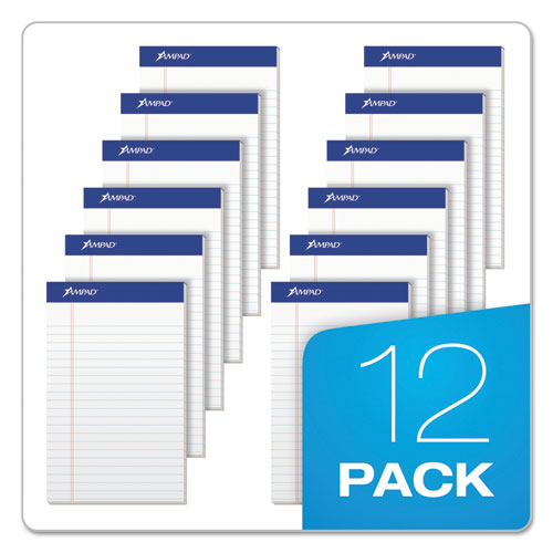 Ampad® wholesale. Recycled Writing Pads, Narrow Rule, 5 X 8, White, 50 Sheets, Dozen. HSD Wholesale: Janitorial Supplies, Breakroom Supplies, Office Supplies.