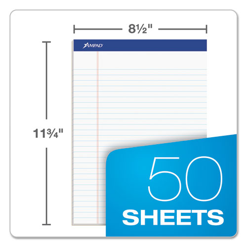 Ampad® wholesale. Recycled Writing Pads, Wide-legal Rule, 8.5 X 11.75, White, 50 Sheets, Dozen. HSD Wholesale: Janitorial Supplies, Breakroom Supplies, Office Supplies.