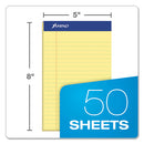 Ampad® wholesale. Perforated Writing Pads, Narrow Rule, 5 X 8, Canary, 50 Sheets, Dozen. HSD Wholesale: Janitorial Supplies, Breakroom Supplies, Office Supplies.