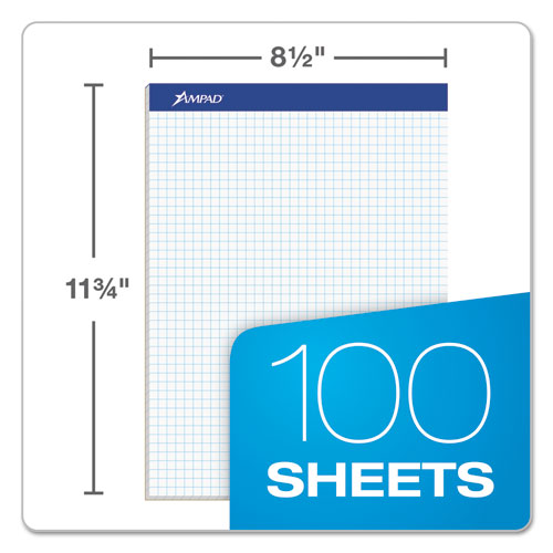 Ampad® wholesale. Quad Double Sheet Pad, 4 Sq-in Quadrille Rule, 8.5 X 11.75, White, 100 Sheets. HSD Wholesale: Janitorial Supplies, Breakroom Supplies, Office Supplies.