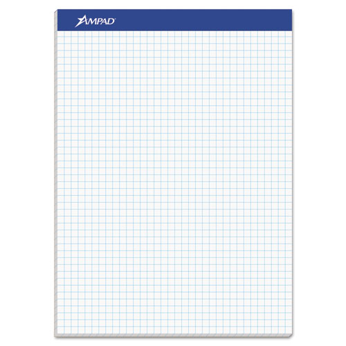 Ampad® wholesale. Quad Double Sheet Pad, 4 Sq-in Quadrille Rule, 8.5 X 11.75, White, 100 Sheets. HSD Wholesale: Janitorial Supplies, Breakroom Supplies, Office Supplies.