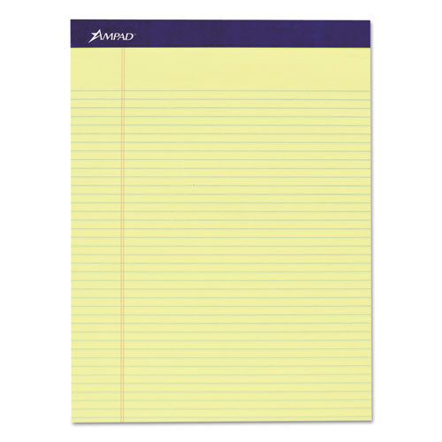 Ampad® wholesale. Legal Ruled Pads, Narrow Rule, 8.5 X 11.75, Canary, 50 Sheets, 4-pack. HSD Wholesale: Janitorial Supplies, Breakroom Supplies, Office Supplies.