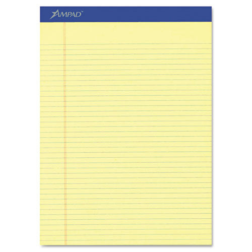Ampad® wholesale. Perforated Writing Pads, Narrow Rule, 8.5 X 11.75, Canary, 50 Sheets, Dozen. HSD Wholesale: Janitorial Supplies, Breakroom Supplies, Office Supplies.
