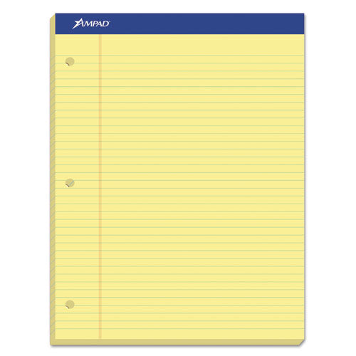 Ampad® wholesale. Double Sheet Pads, Medium-college Rule, 8.5 X 11.75, Canary, 100 Sheets. HSD Wholesale: Janitorial Supplies, Breakroom Supplies, Office Supplies.