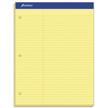 Load image into Gallery viewer, Ampad® wholesale. Double Sheet Pads, Pitman Rule, 8.5 X 11.75, Canary, 100 Sheets. HSD Wholesale: Janitorial Supplies, Breakroom Supplies, Office Supplies.