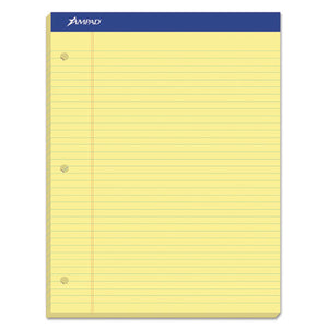 Ampad® wholesale. Double Sheet Pads, Narrow Rule, 8.5 X 11.75, Canary, 100 Sheets. HSD Wholesale: Janitorial Supplies, Breakroom Supplies, Office Supplies.