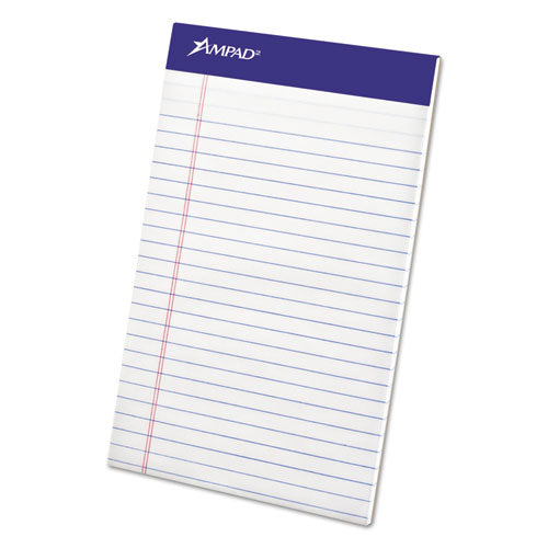Ampad® wholesale. Perforated Writing Pads, Narrow Rule, 5 X 8, White, 50 Sheets, Dozen. HSD Wholesale: Janitorial Supplies, Breakroom Supplies, Office Supplies.
