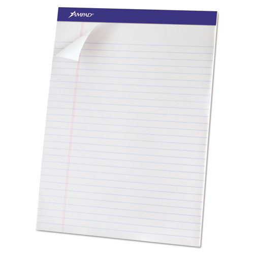 Ampad® wholesale. Perforated Writing Pads, Wide-legal Rule, 8.5 X 11.75, White, 50 Sheets, Dozen. HSD Wholesale: Janitorial Supplies, Breakroom Supplies, Office Supplies.