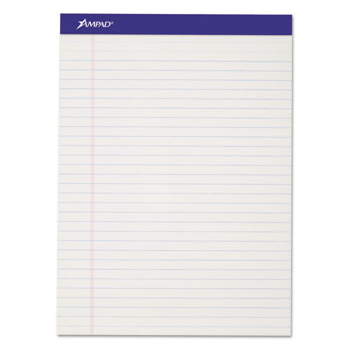 Ampad® wholesale. Perforated Writing Pads, Wide-legal Rule, 8.5 X 11.75, White, 50 Sheets, Dozen. HSD Wholesale: Janitorial Supplies, Breakroom Supplies, Office Supplies.