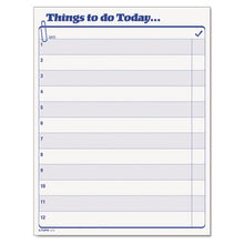 Load image into Gallery viewer, TOPS™ wholesale. TOPS &quot;things To Do Today&quot; Daily Agenda Pad, 8 1-2 X 11, 100 Forms. HSD Wholesale: Janitorial Supplies, Breakroom Supplies, Office Supplies.