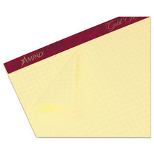 Load image into Gallery viewer, Ampad® wholesale. Gold Fibre Canary Quadrille Pads, 4 Sq-in Quadrille Rule, 8.5 X 11.75, Canary, 50 Sheets. HSD Wholesale: Janitorial Supplies, Breakroom Supplies, Office Supplies.