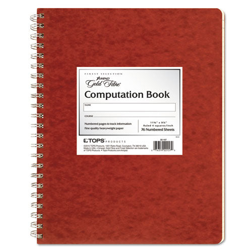 Ampad® wholesale. Computation Book, 4 Sq-in Quadrille Rule, 11.75 X 9.25, Antique Ivory, 76 Sheets. HSD Wholesale: Janitorial Supplies, Breakroom Supplies, Office Supplies.