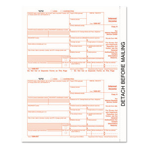 TOPS™ wholesale. TOPS 1099-int Tax Forms, 5-part, 5 1-2 X 8, Inkjet-laser, 24-pack. HSD Wholesale: Janitorial Supplies, Breakroom Supplies, Office Supplies.