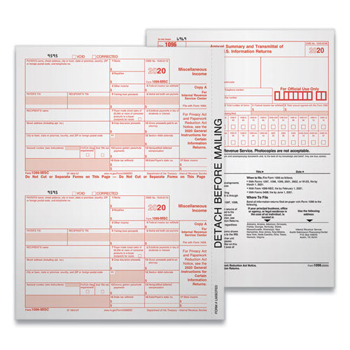 TOPS™ wholesale. TOPS 5-part 1099-misc Tax Forms, 8.5 X 11, 50-pack. HSD Wholesale: Janitorial Supplies, Breakroom Supplies, Office Supplies.