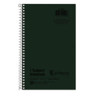 Oxford™ wholesale. Earthwise By 100% Recycled One-subject Notebook, 1 Subject, Narrow Rule, Green Cover, 8 X 5, 80 Sheets. HSD Wholesale: Janitorial Supplies, Breakroom Supplies, Office Supplies.