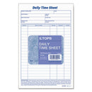 TOPS™ wholesale. TOPS Daily Time And Job Sheets, 8 1-2 X 5 1-2, 200-pad, 2-pack. HSD Wholesale: Janitorial Supplies, Breakroom Supplies, Office Supplies.