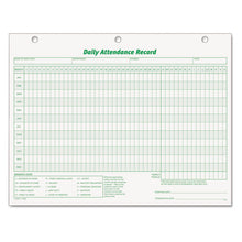 Load image into Gallery viewer, TOPS™ wholesale. TOPS Daily Attendance Card, 8 1-2 X 11, 50 Forms. HSD Wholesale: Janitorial Supplies, Breakroom Supplies, Office Supplies.