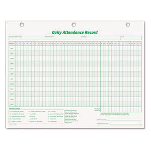 TOPS™ wholesale. TOPS Daily Attendance Card, 8 1-2 X 11, 50 Forms. HSD Wholesale: Janitorial Supplies, Breakroom Supplies, Office Supplies.