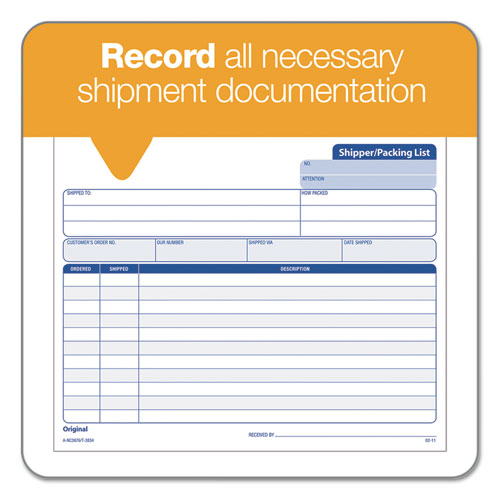 TOPS™ wholesale. TOPS Snap-off Shipper-packing List, 8 1-2 X 7, Three-part Carbonless, 50 Forms. HSD Wholesale: Janitorial Supplies, Breakroom Supplies, Office Supplies.