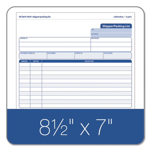 TOPS™ wholesale. TOPS Snap-off Shipper-packing List, 8 1-2 X 7, Three-part Carbonless, 50 Forms. HSD Wholesale: Janitorial Supplies, Breakroom Supplies, Office Supplies.