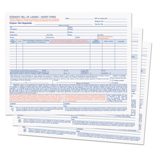 TOPS™ wholesale. TOPS Hazardous Material Short Form, 7 X 8 1-2, Three-part Carbonless, 50 Forms. HSD Wholesale: Janitorial Supplies, Breakroom Supplies, Office Supplies.