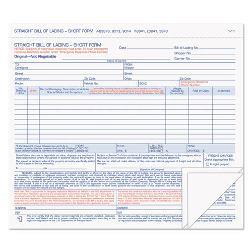 TOPS™ wholesale. TOPS Hazardous Material Short Form, 7 X 8 1-2, Three-part Carbonless, 50 Forms. HSD Wholesale: Janitorial Supplies, Breakroom Supplies, Office Supplies.