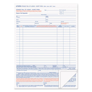 TOPS™ wholesale. TOPS Bill Of Lading,16-line, 8-1-2 X 11, Three-part Carbonless, 50 Forms. HSD Wholesale: Janitorial Supplies, Breakroom Supplies, Office Supplies.