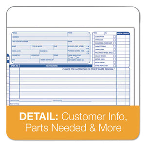 TOPS™ wholesale. TOPS Auto Repair Four-part Order Form, 8 1-2 X 11, Four-part Carbonless, 50 Forms. HSD Wholesale: Janitorial Supplies, Breakroom Supplies, Office Supplies.