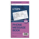 TOPS™ wholesale. TOPS Spiralbound Message Book, 2 3-4 X 5, Two-part Carbonless, 200-book. HSD Wholesale: Janitorial Supplies, Breakroom Supplies, Office Supplies.