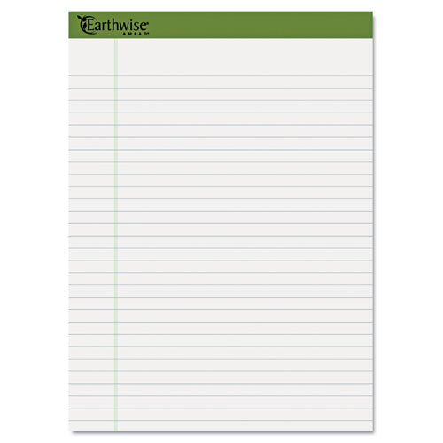 Ampad® wholesale. Earthwise By Oxford Recycled Pad, Legal Rule, 8.5 X 11.75, White, 40 Sheets, 4-pack. HSD Wholesale: Janitorial Supplies, Breakroom Supplies, Office Supplies.
