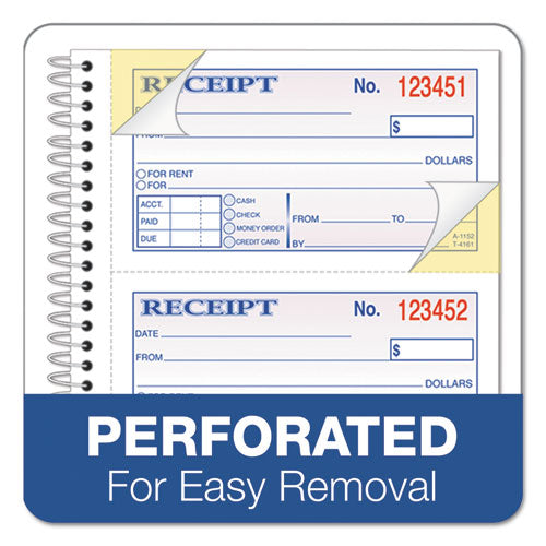 TOPS™ wholesale. TOPS Money-rent Receipt Spiral Book, 2-3-4 X 4 3-4, 2-part Carbonless, 200 Sets-book. HSD Wholesale: Janitorial Supplies, Breakroom Supplies, Office Supplies.