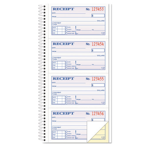TOPS™ wholesale. TOPS Money-rent Receipt Spiral Book, 2-3-4 X 4 3-4, 2-part Carbonless, 200 Sets-book. HSD Wholesale: Janitorial Supplies, Breakroom Supplies, Office Supplies.