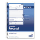 TOPS™ wholesale. TOPS Spiralbound Proposal Form Book, 8 1-2 X 11, Two-part Carbonless, 50 Sets-book. HSD Wholesale: Janitorial Supplies, Breakroom Supplies, Office Supplies.
