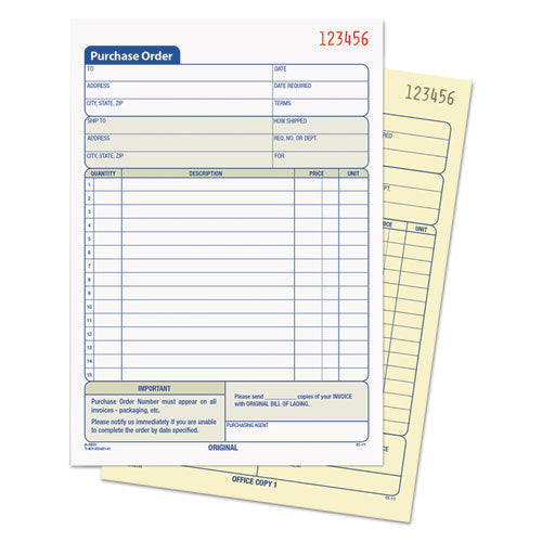 TOPS™ wholesale. TOPS Purchase Order Book, 5 9-16 X 8 7-16, Two-part Carbonless, 50 Sets-book. HSD Wholesale: Janitorial Supplies, Breakroom Supplies, Office Supplies.