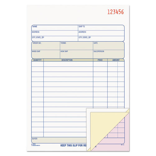 TOPS™ wholesale. TOPS Sales Order Book, 5-9-16 X 7-15-16, Three-part Carbonless, 50 Sets-book. HSD Wholesale: Janitorial Supplies, Breakroom Supplies, Office Supplies.