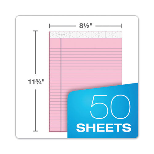 TOPS™ wholesale. TOPS Prism + Writing Pads, Wide-legal Rule, 8.5 X 11.75, Pastel Pink, 50 Sheets, 12-pack. HSD Wholesale: Janitorial Supplies, Breakroom Supplies, Office Supplies.