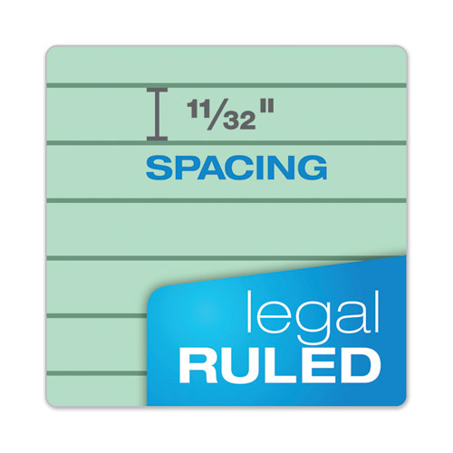 TOPS™ wholesale. TOPS Prism + Colored Writing Pad, Wide-legal Rule, 8.5 X 11.75, Green, 50 Sheets, 12-pack. HSD Wholesale: Janitorial Supplies, Breakroom Supplies, Office Supplies.