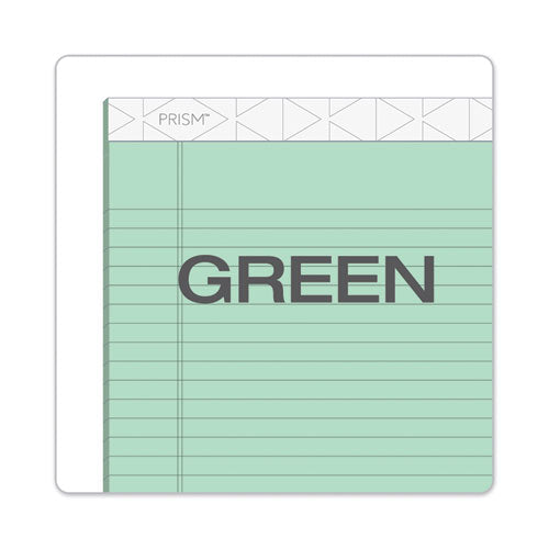 TOPS™ wholesale. TOPS Prism + Colored Writing Pad, Wide-legal Rule, 8.5 X 11.75, Green, 50 Sheets, 12-pack. HSD Wholesale: Janitorial Supplies, Breakroom Supplies, Office Supplies.